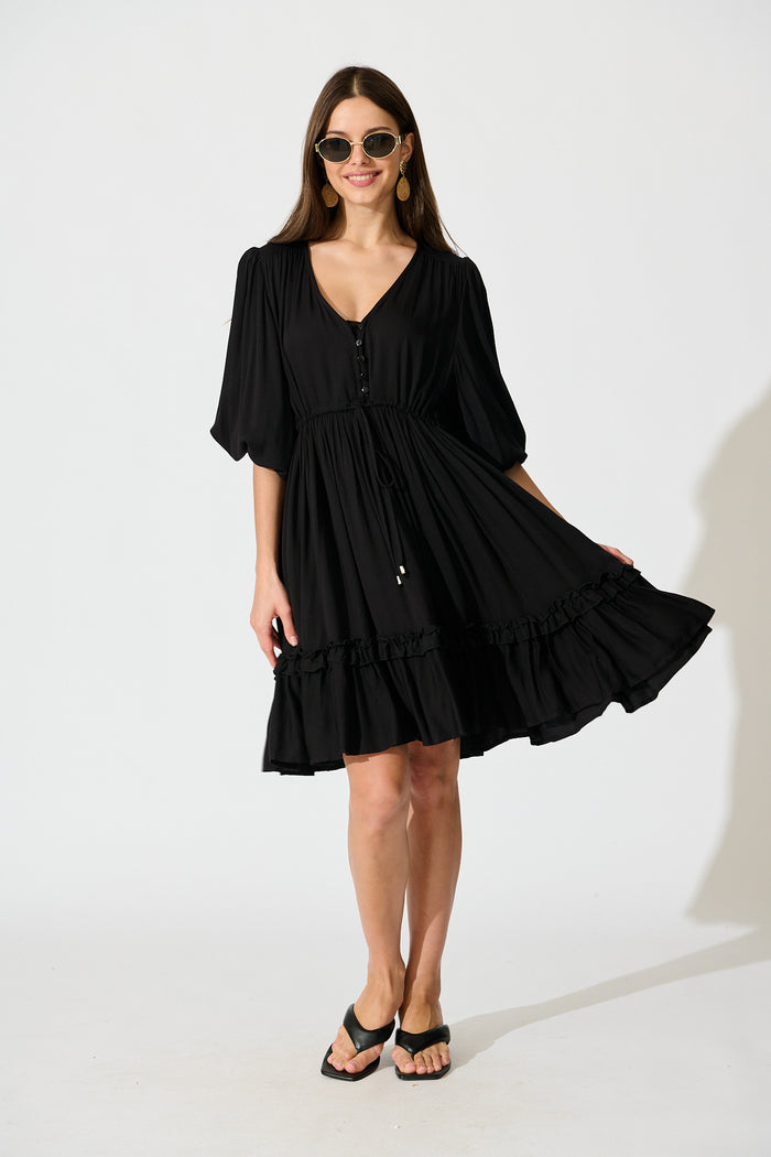 Lotty Dress in Black full length
