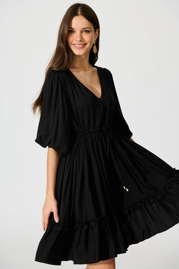 Lotty Dress in Black front