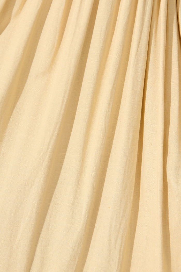 Talowe Maxi Sundress in Beige Linen Blend fabric