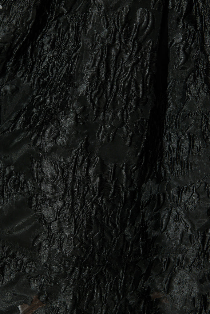 Paris Dreamer Dress in Black Floral Organza Jacquard fabric