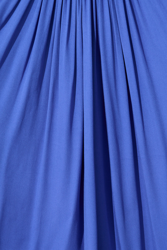 Elsey Smock Dress In Bright Blue fabric