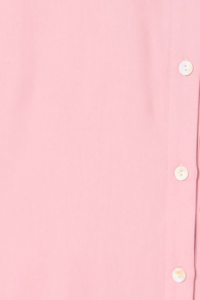 Silvena Midi Shirt Dress in Pink fabric