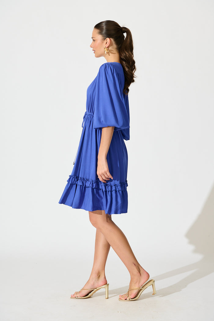 Lotty Dress in Cobalt Blue side