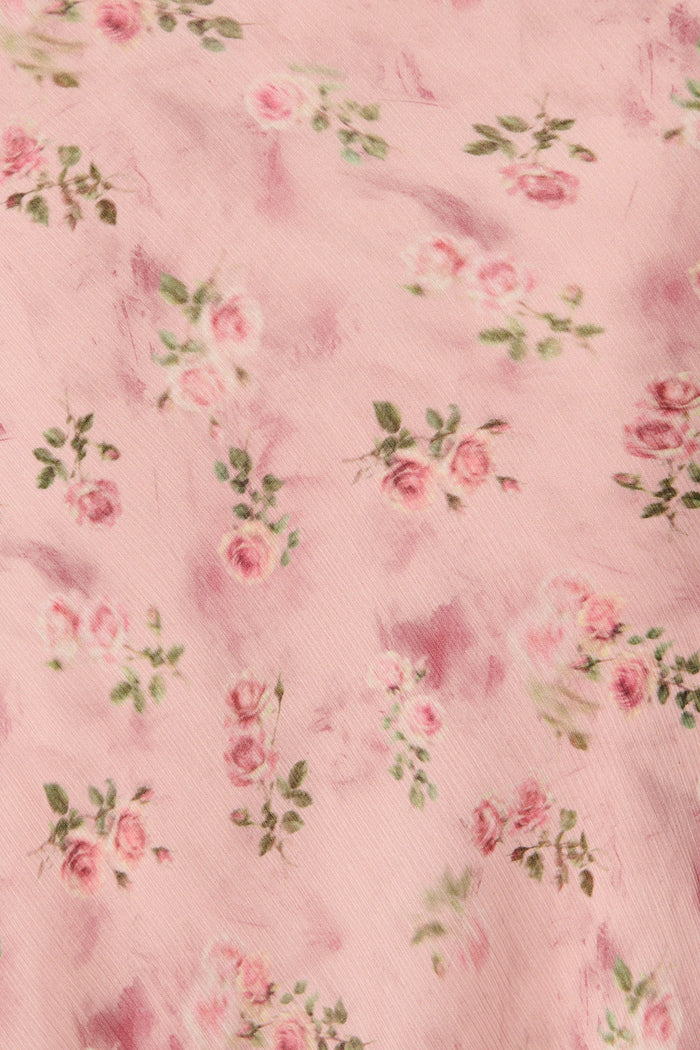 Vintage Florals Maxi Dress in Pink Floral fabric