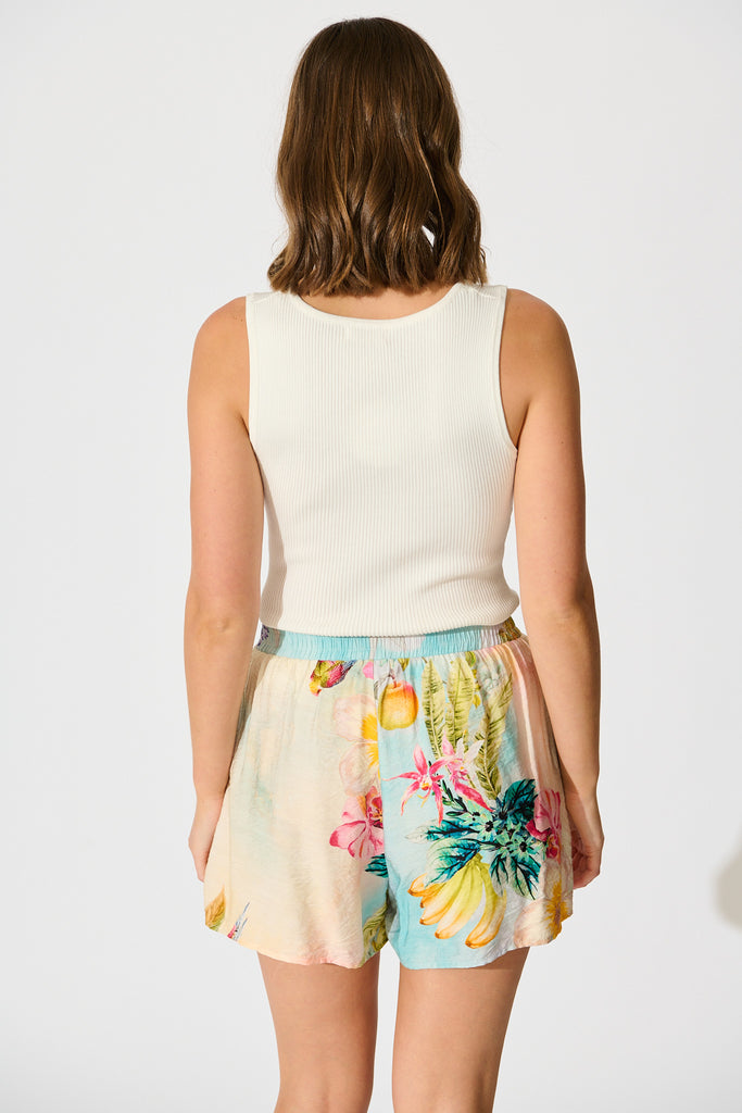 Lush Look Short in Multi Tropical Floral Print back