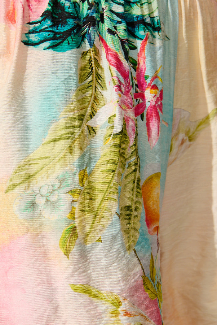 Lush Look Short in Multi Tropical Floral Print fabric