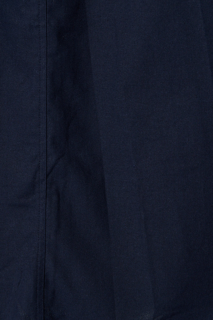 Iliya Midi Dress in Navy Cotton Linen fabric