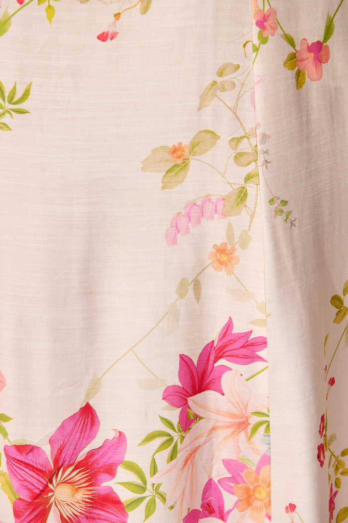 Tuscan Muse Midi Sundress in Light Blush Floral fabric