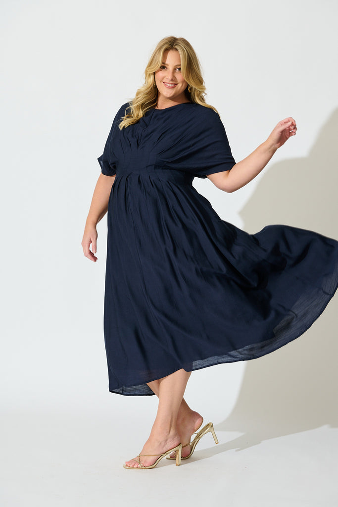 Elegance Echo Maxi Dress in Navy side