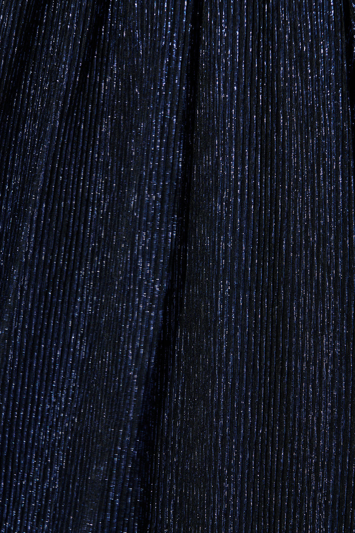 Dip and Dusk Maxi Skirt in Navy Lurex Chiffon fabric