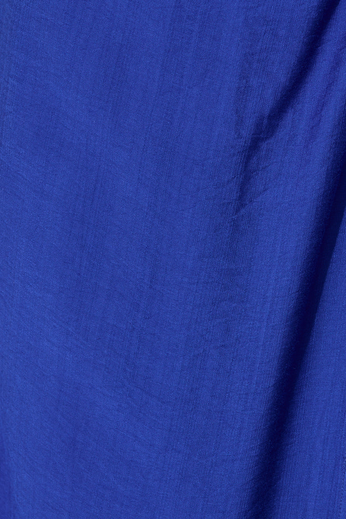 Luz Maxi Wrap Dress in Blue fabric