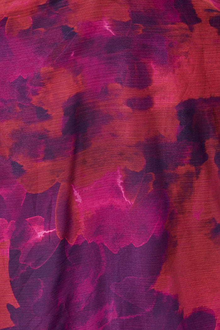 Whisper Lily Maxi Dress in Purple Watercolour Chiffon fabric