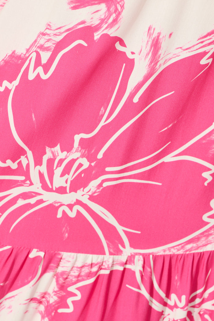 Covia Dress in Pink White Floral fabric