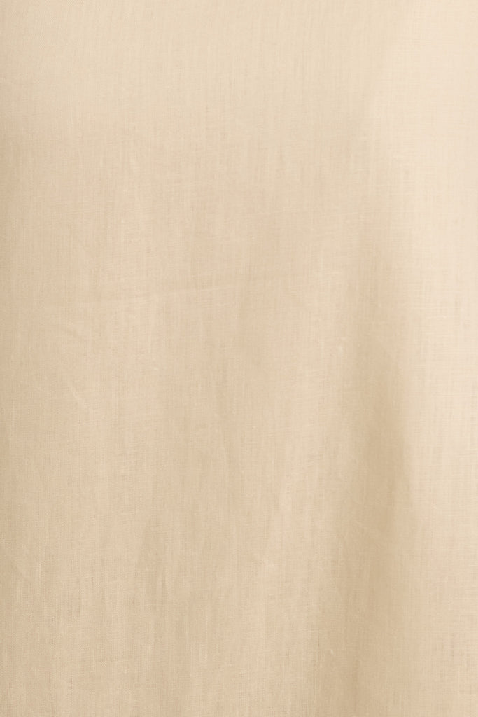 Island Dreamer Dress in Stone Linen fabric