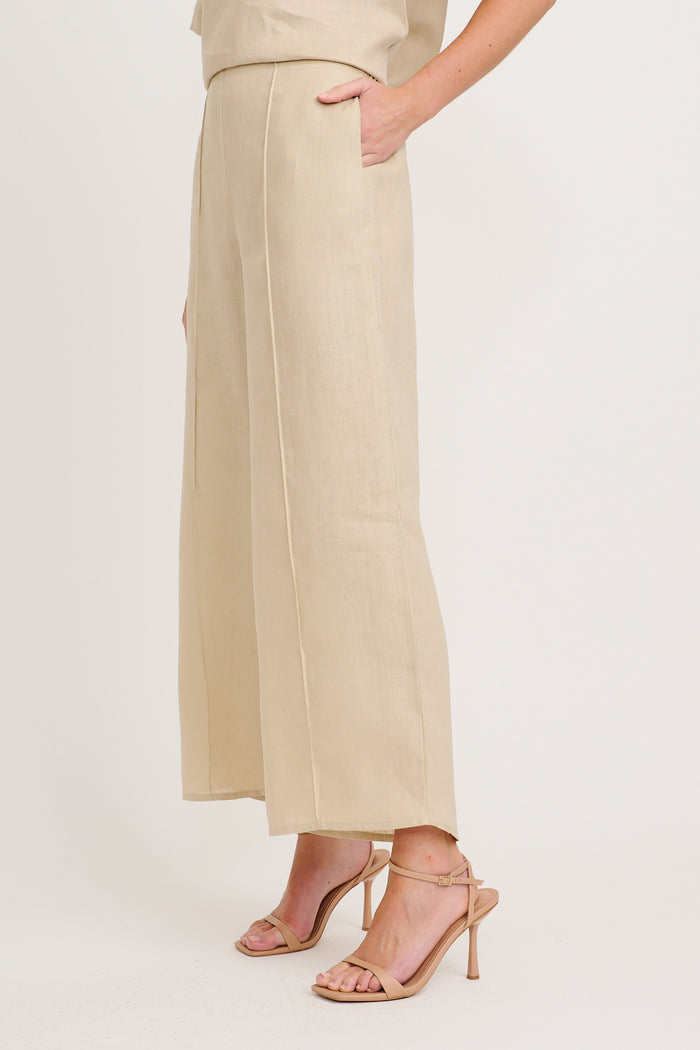 Halara Pant in Stone Linen side