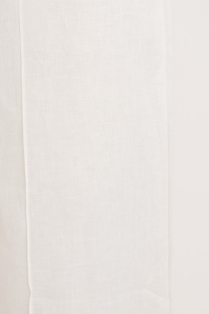 Halara Pant in White Linen fabric