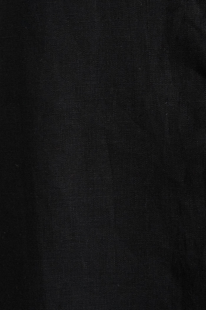 Ocean Echo Shirt in Black Linen fabric