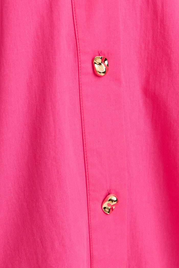 Refined Shirt in Hot Pink Cotton fabric
