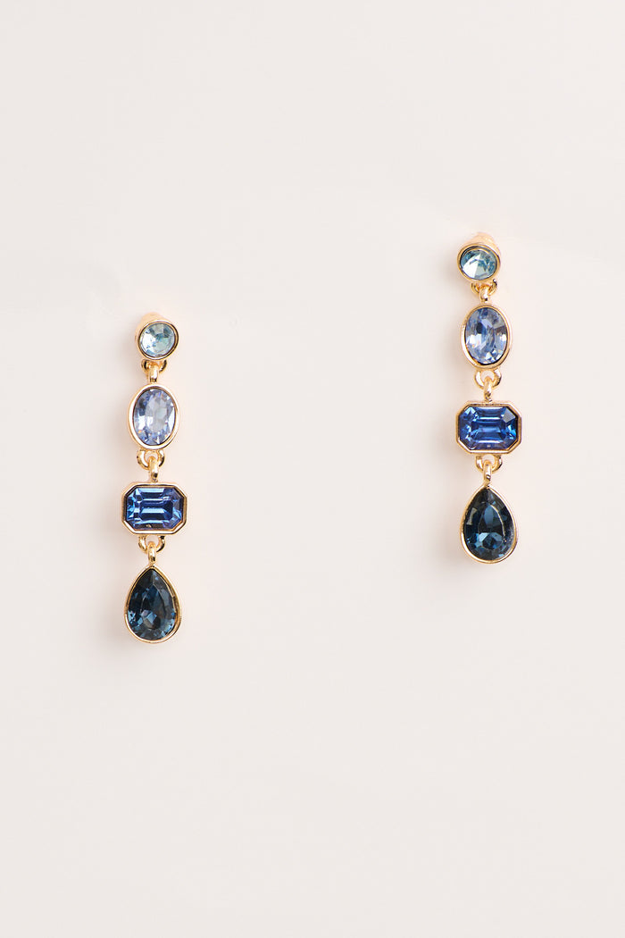 Lisa Drop Earrings In Multi Navy