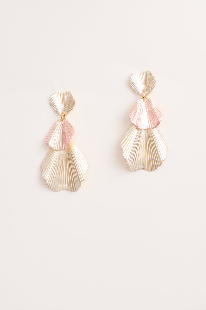 Primrose Drop Earrings In Multi Pink flatlay