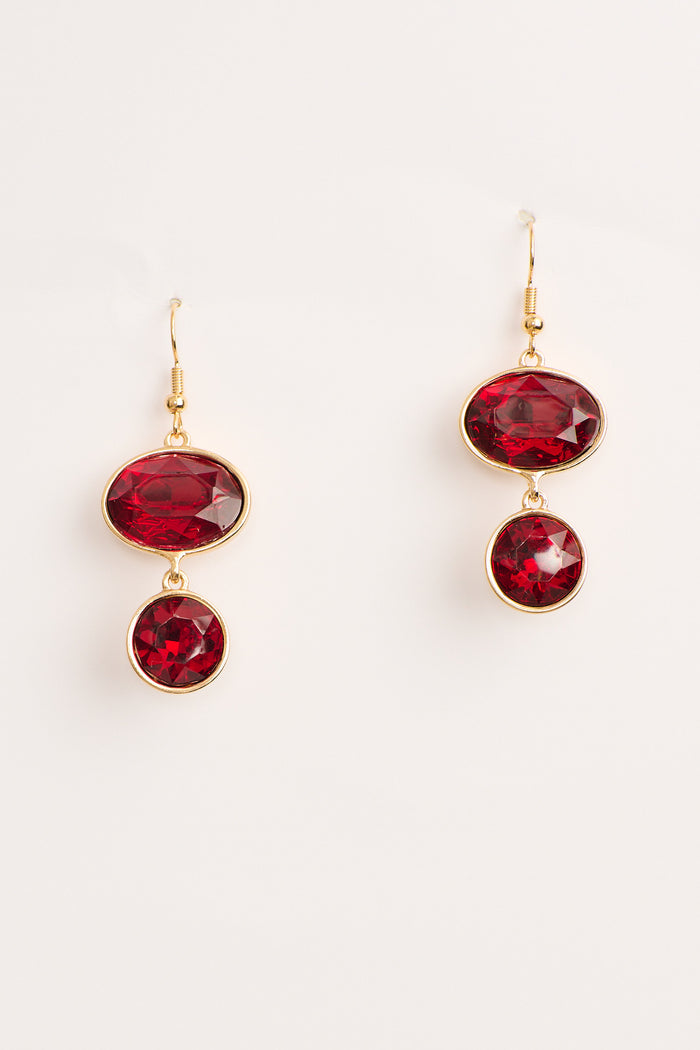 Shauna Drop Earring in Wine