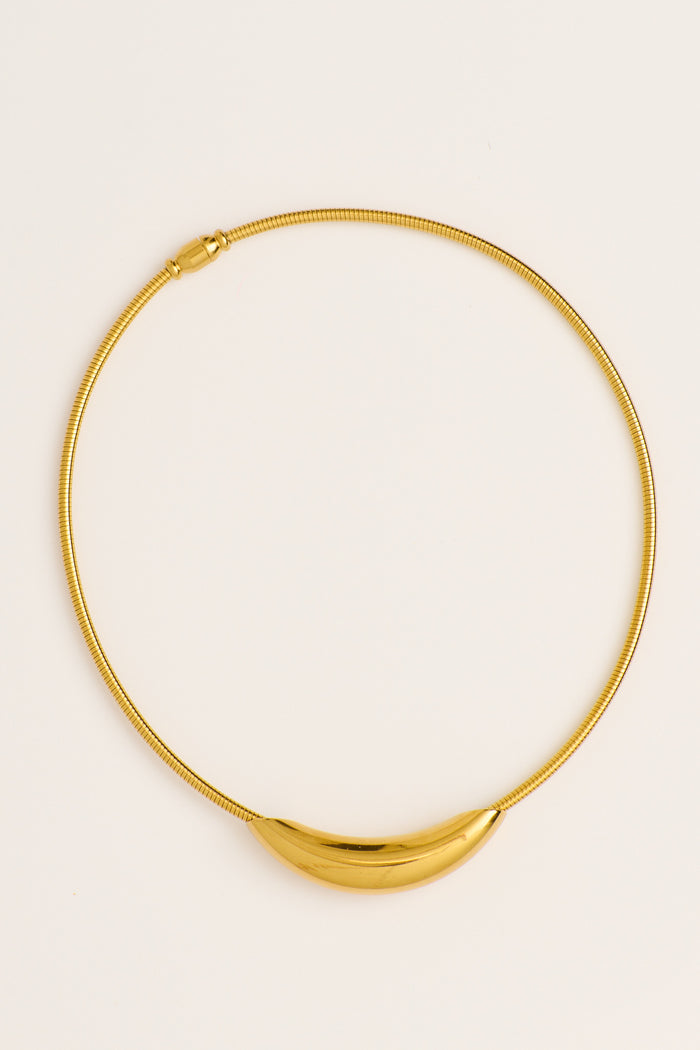 Inez Statement Necklace in Gold flatlay