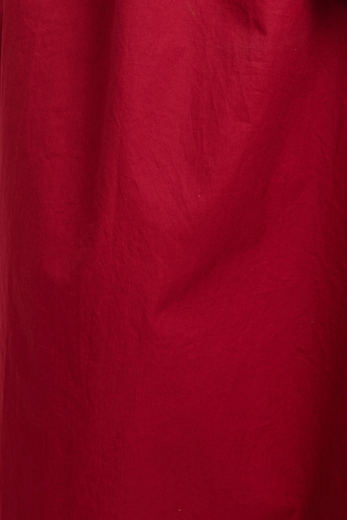 Mila Midi Dress in Wine Cotton fabric