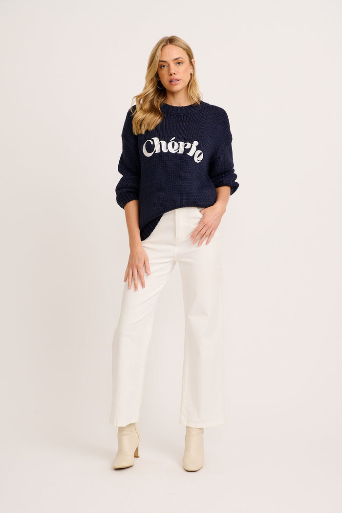Cherie Knit in Navy full length