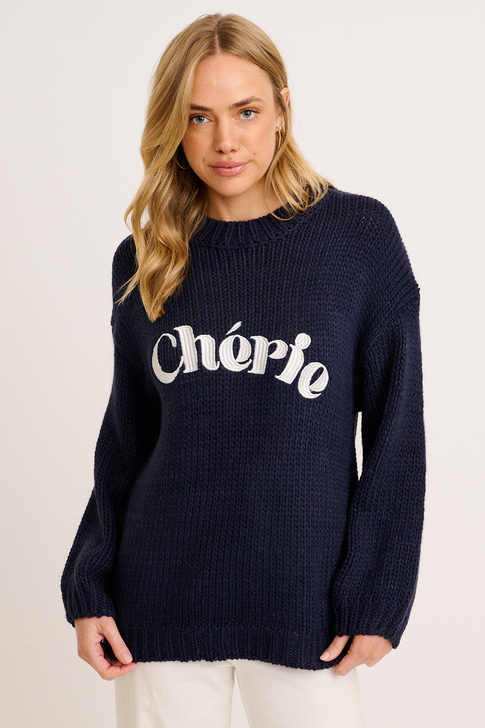 Cherie Knit in Navy front