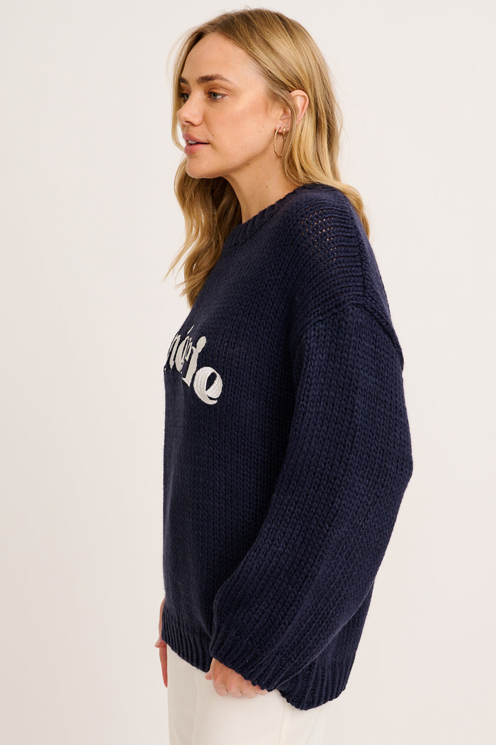 Cherie Knit in Navy side