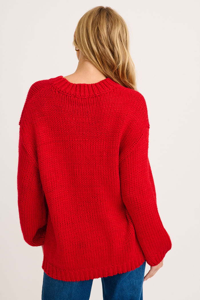 Cherie Knit in Red back