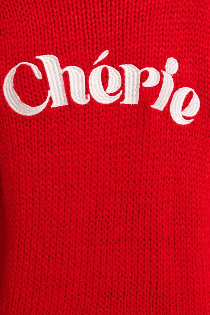 Cherie Knit in Red fabric