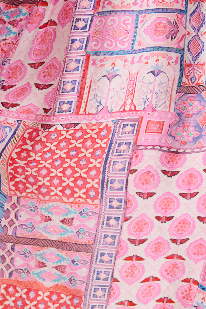 Cool Love Dress in Pink Tile Print fabric