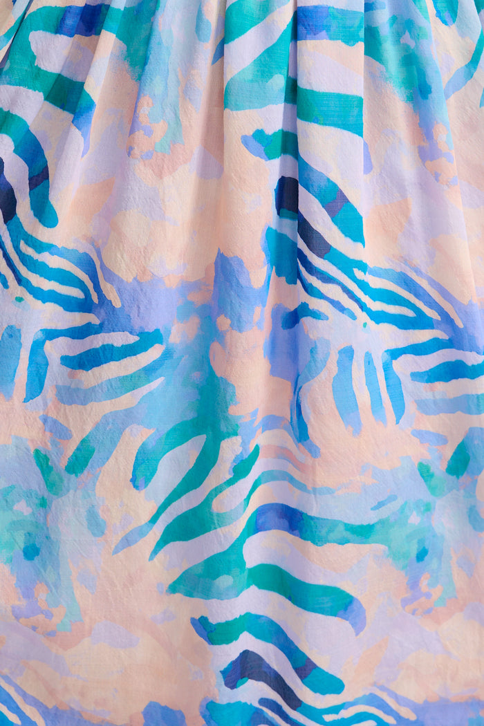 Best Dressed Maxi Dress in Blue Multi Print fabric