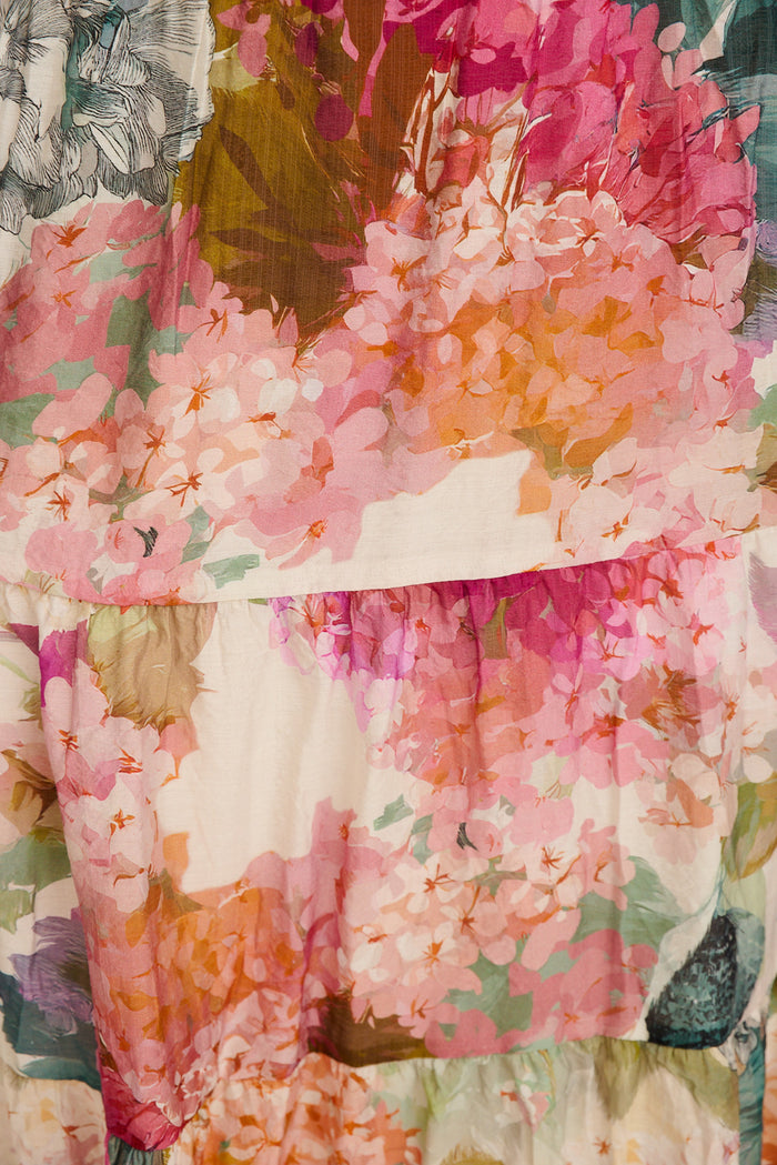 Pastel Symphony Maxi Dress in Multi Floral back
