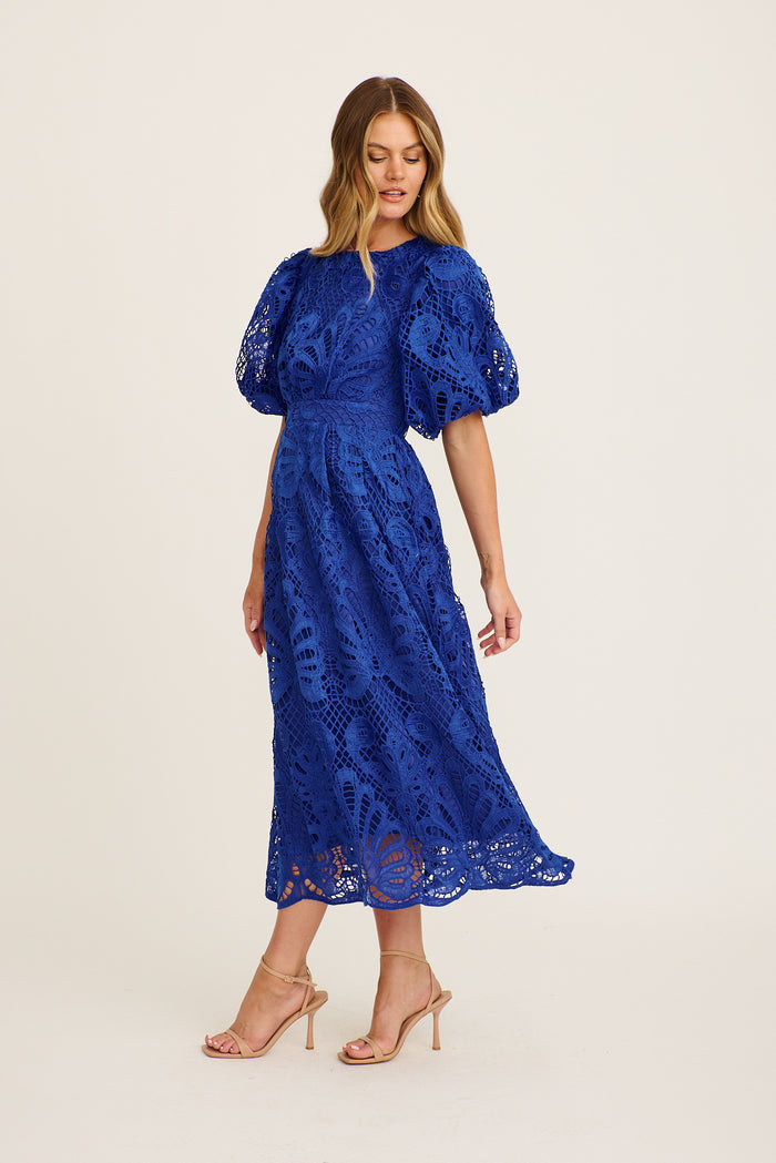 Tillie Lace Maxi Dress In Cobalt | St Frock Tillie Lace Maxi Dress In Cobalt | St Frock