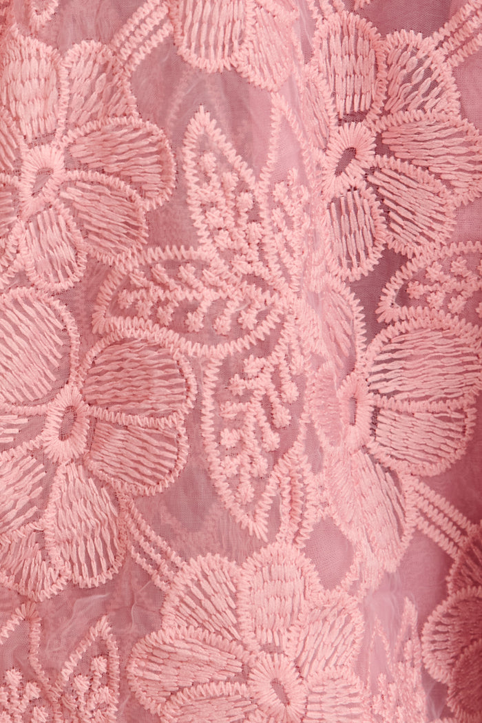Couture Dreams Dress in Dusty Pink Lace fabric