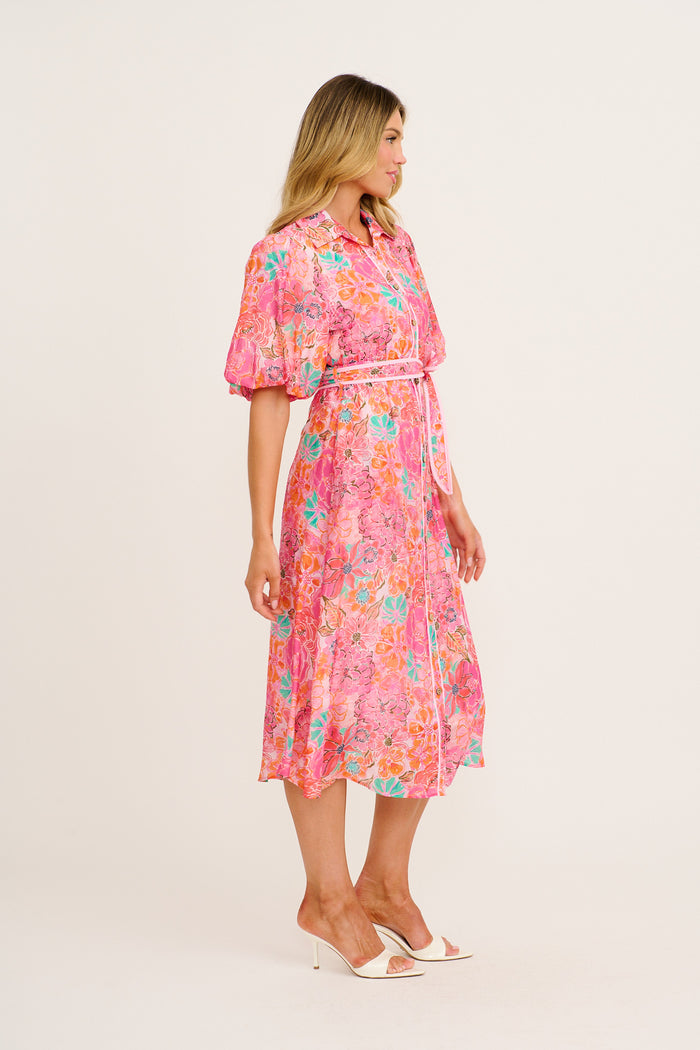 flo cotton midi shirt dress Forward Blue Stripe Cotton Midi Shirt Dr