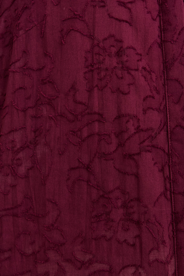 Classic Times Top in Plum Cotton fabric