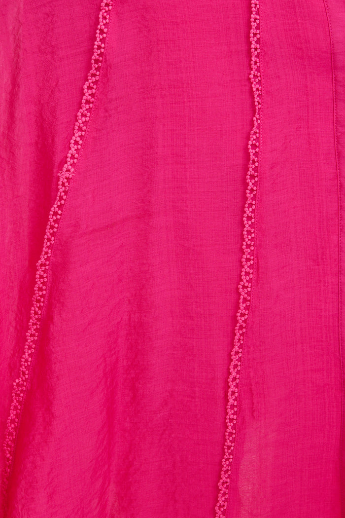 Safiya Maxi Shirt Dress in Pink fabric