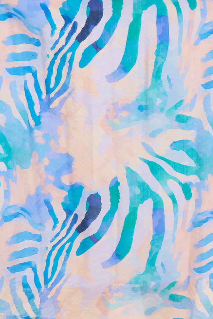 Rendezvous Maxi Dress in Blue Multi Print fabric