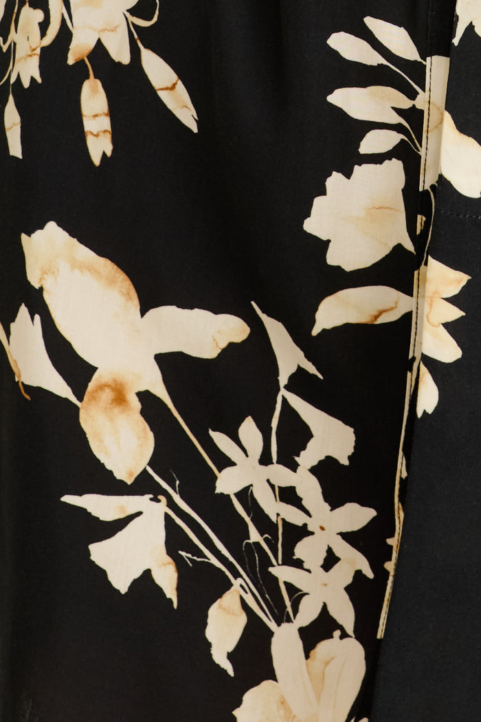 Floral Dreams Shirt Dress in Black Floral fabric