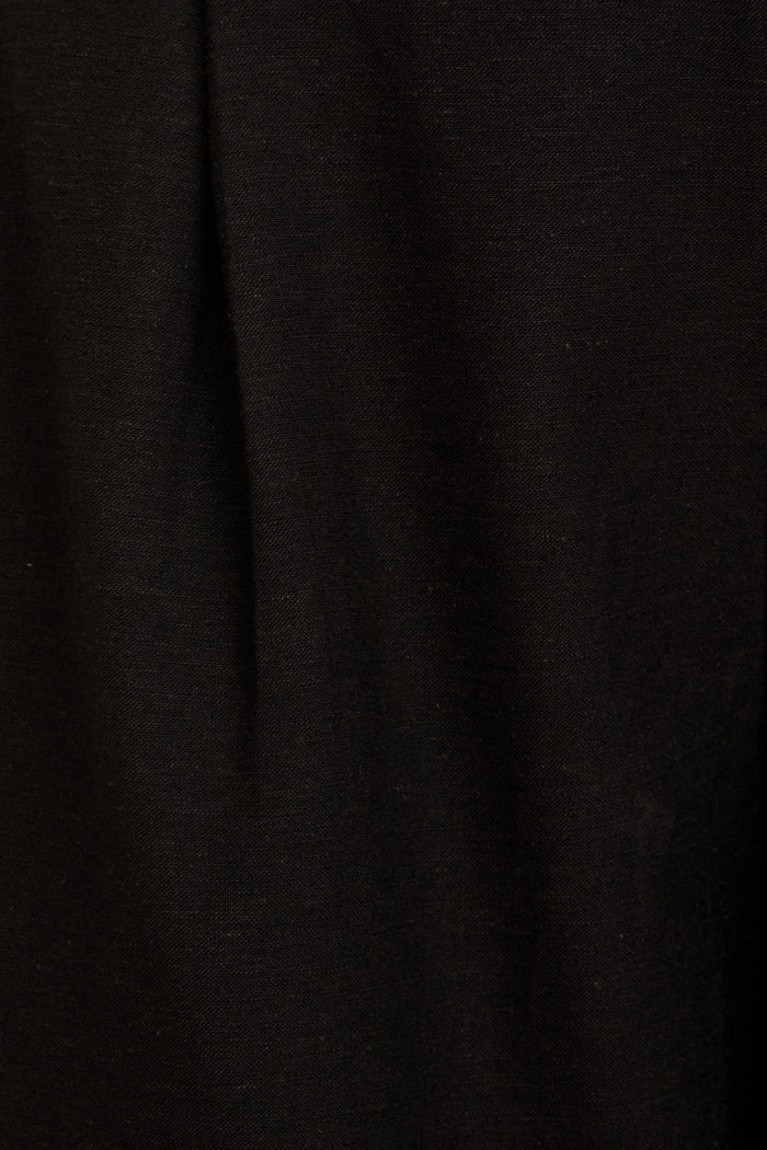 Elements Pant in Black Cotton Linen fabric