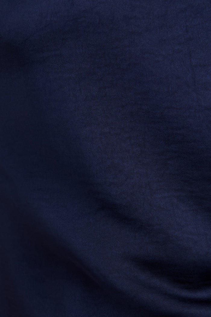 Sedona Top in Navy Satin fabric