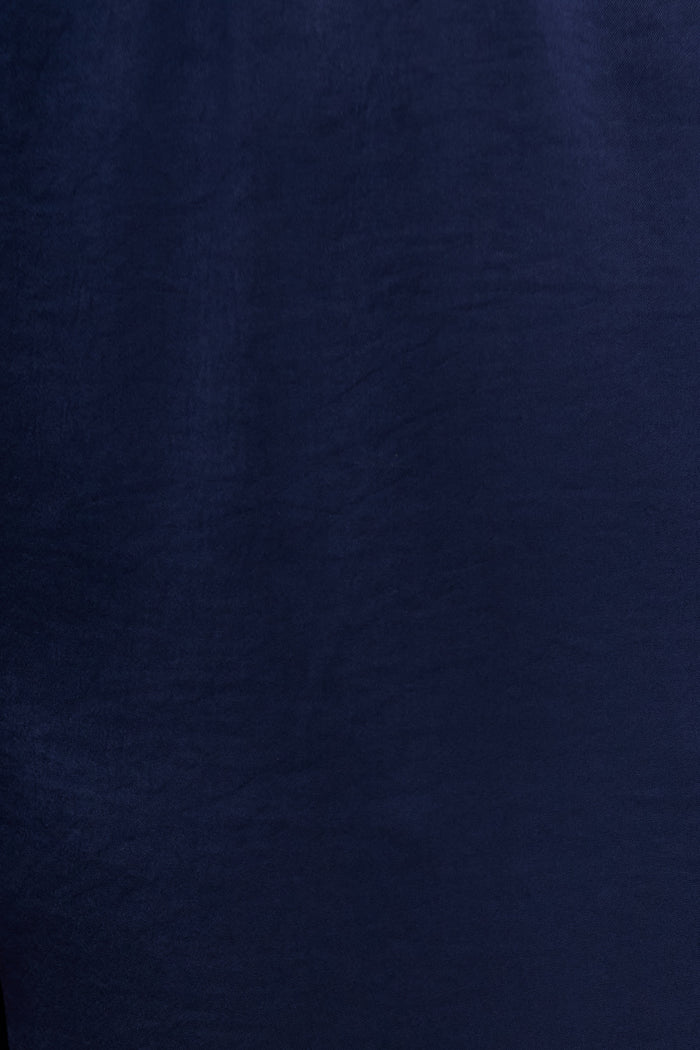 Stina Pant in Navy Satin fabric