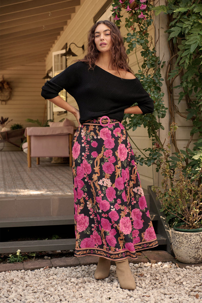 Cloud One Shoulder Knit In Black Wool Blend campaign full