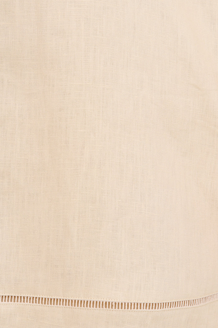 Elspeth Dress in Beige Linen fabric