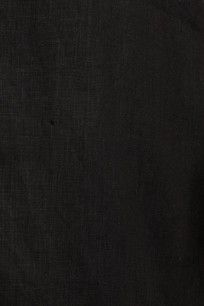 Elspeth Dress in Black Linen fabric