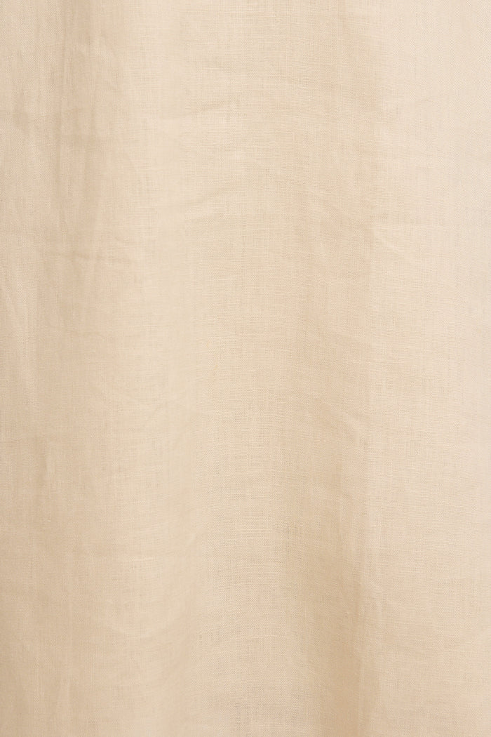 Summer Whisper Dress in Stone Linen fabric