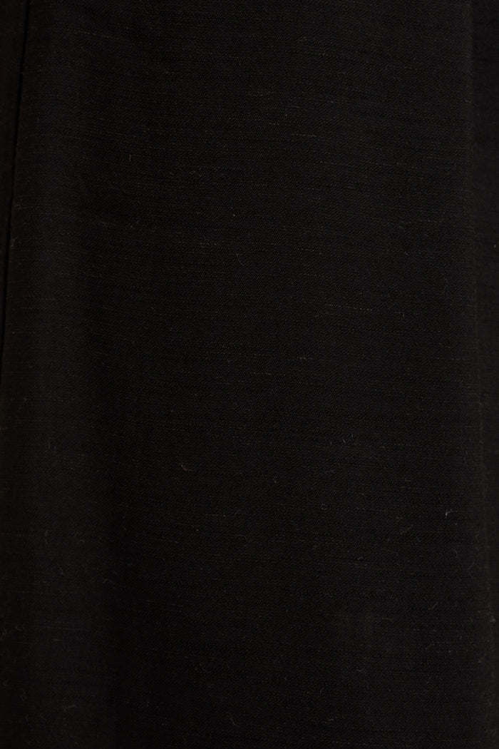 Blisfully Plain Pant in Black Linen Blend fabric